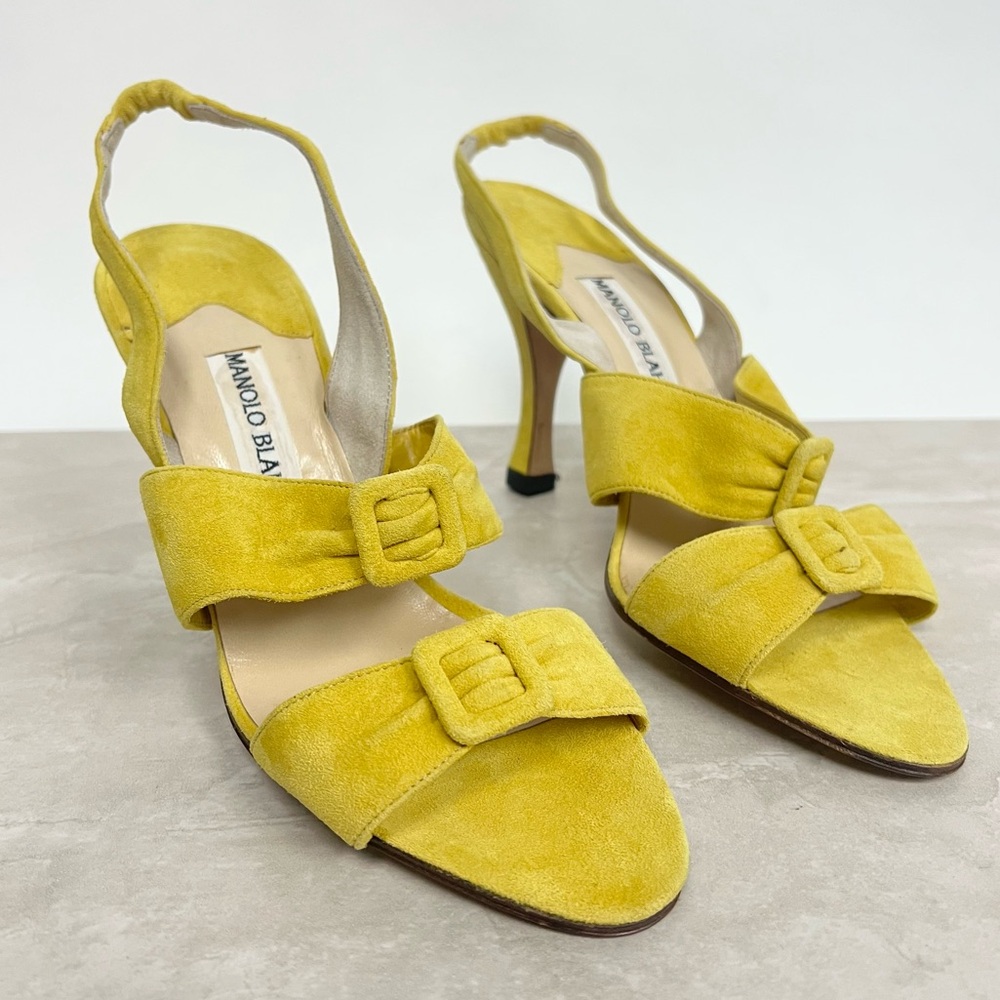 Manolo Blahnik Yellow Heels